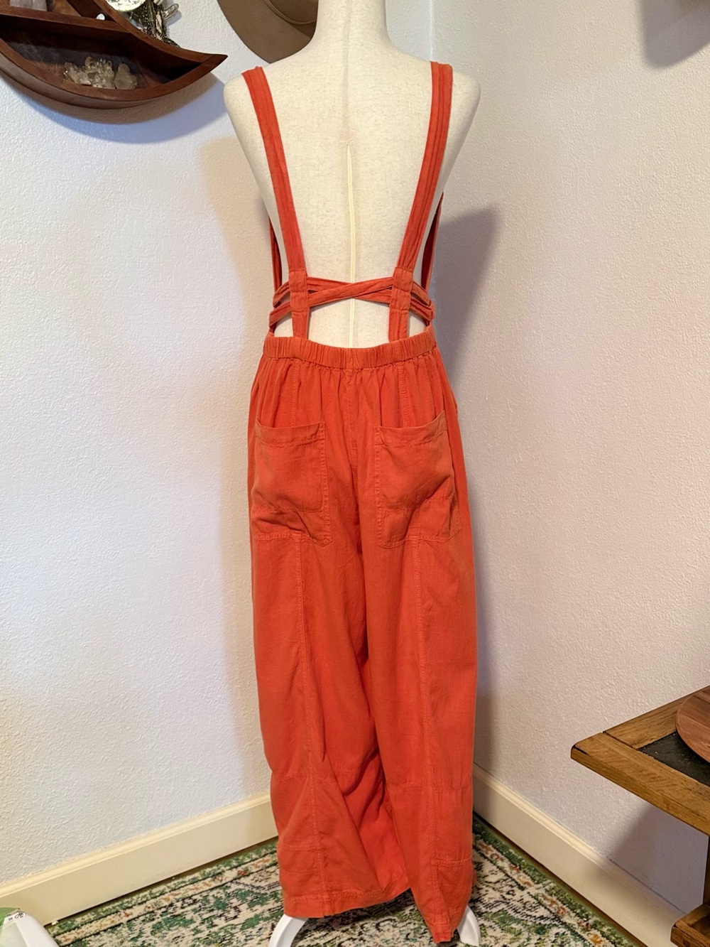NWT Free People Wide Leg Jumpsuit Linen Cotton Medium - Picture 3 of 16